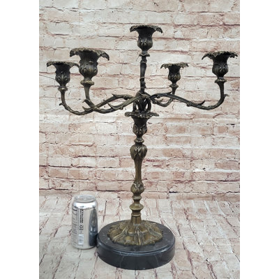 Sculpture de style antique en bronze coulé à chaud candélabre de style candélabre par Milo