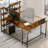 Omalley L-Shaped Computer Desk With 5-tier Shelves, Monitor Stand and Keyboard Tray
