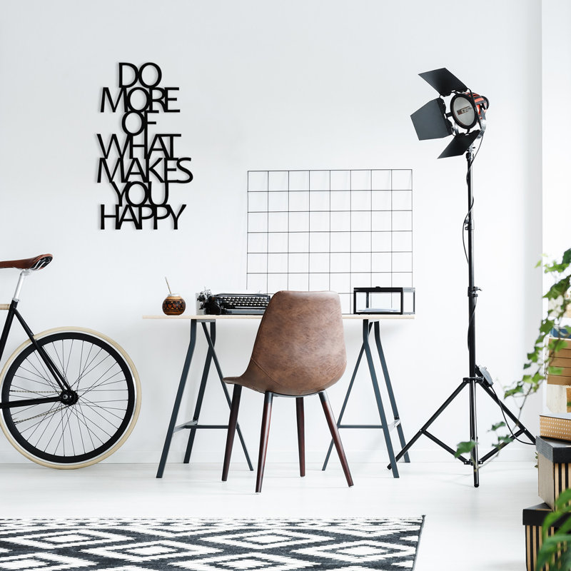 Accessoire mural élégant en métal, finition noire, 16,1 po x 27,6 po | 100% métal, épaisseur: 0,06 pouce | Art mural durable, facile à accrocher avec cintre intégré | Parfait pour la décoration intérieure et les intérieurs modernes