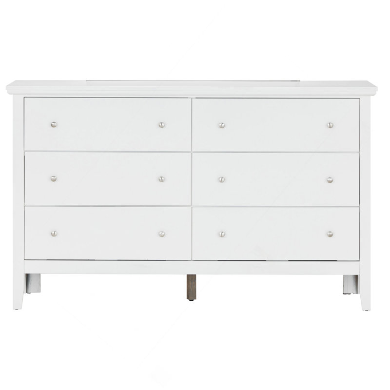 Commode 6 tiroirs avec boutons ronds