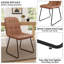 47cm H Tufted Upholstered Upholstered Back Side Chair in Brown-161156985