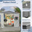 Remise de rangement pour outils 10X8 pi avec fondation en métal et portes verrouillables, remise en métal toutes saisons pour le jardin, le patio, la cour arrière