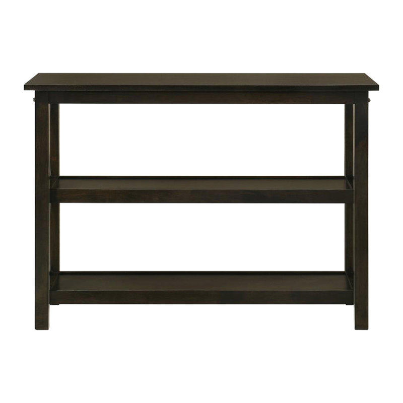 2-Shelf Wood Entryway Console Table, Deep Merlot