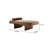 Brown Upholstered Linen Blend Chaise Lounge