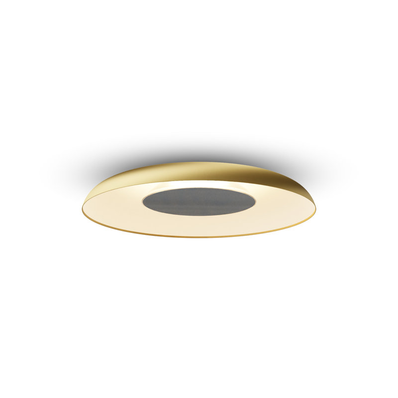 Ramen LED Flush Mounted Sconce, 3.5" H x 24" W x 24" D, Brushed Nickel/Gold/Matte White