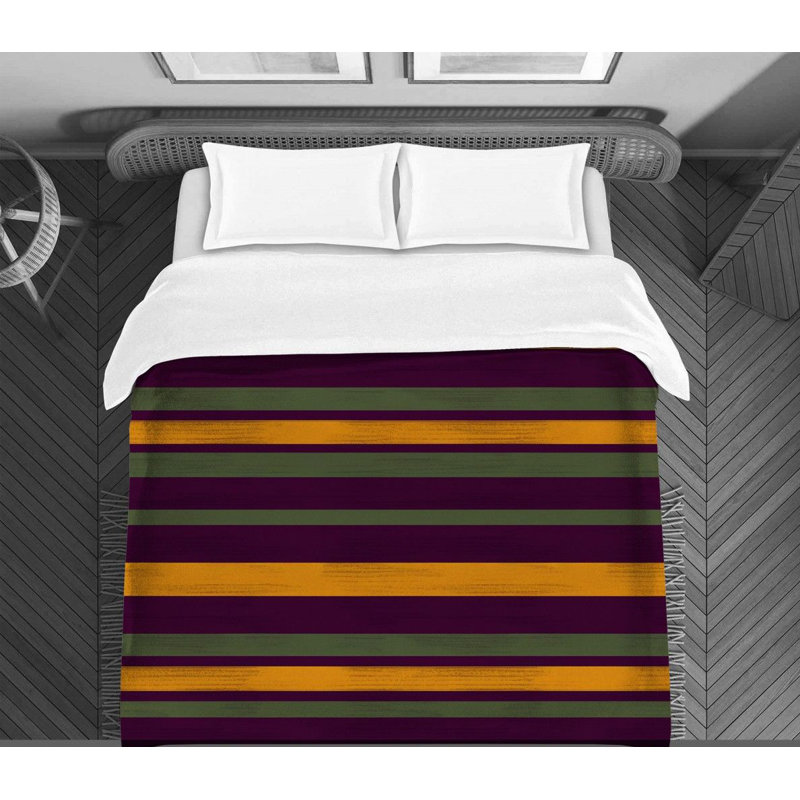Polyester Striped Comforter, King Comforter