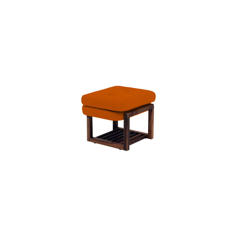 Melinda Upholstered Storage Bench, 18" H x 24" W x 22" D, Burnt Orange