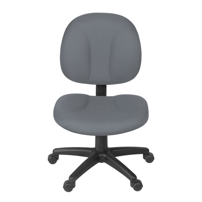 Regency Comfort Series Swivel Fabric Computer Task Chair - Armless - Grey, Gray