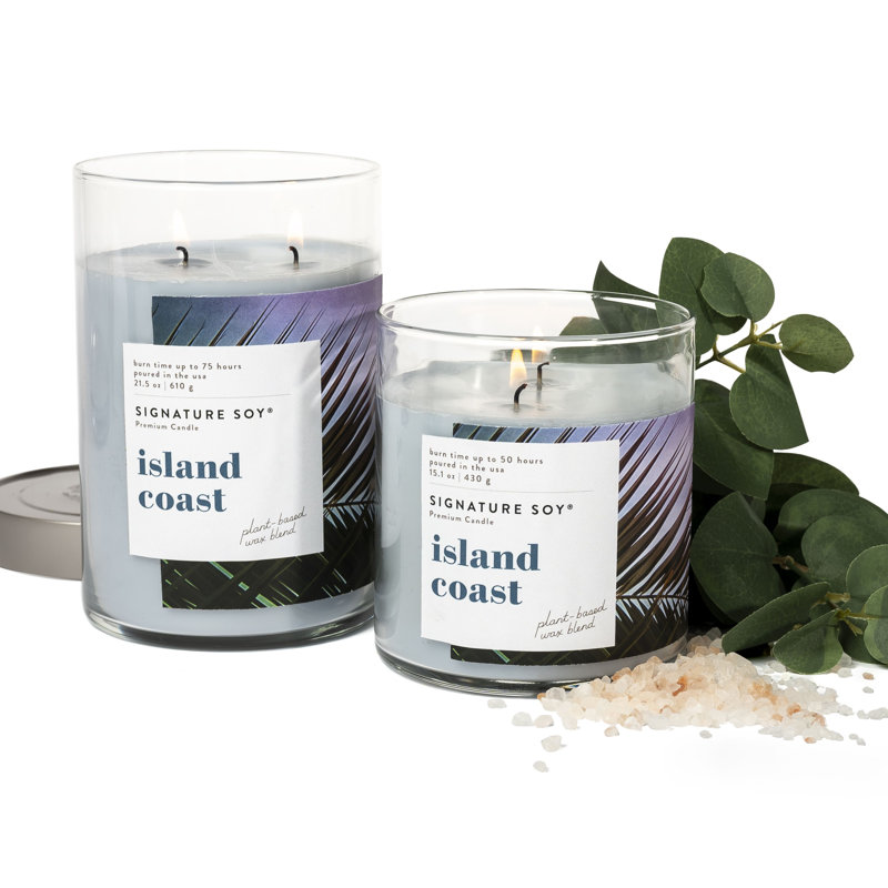Bougie parfumée Signature Soy Lidded Island Coast, Pot 15,02 oz
