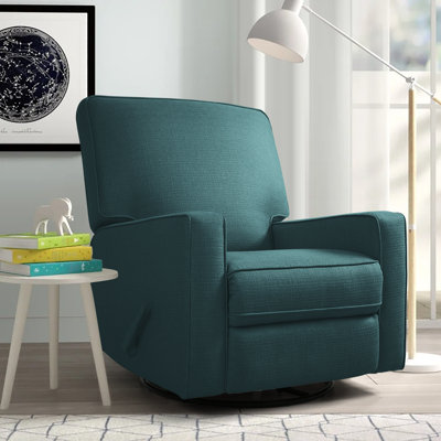 Upholstered Manual Swivel Rocker Recliner Chair
