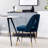 Modern Contemporary Velvet Upholstered Dining Chair With Nailheads And Gold Tipped Legs-1648612867