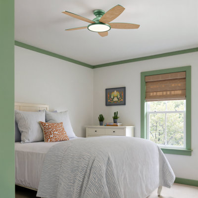 Ventilateur de plafond encastré avec lumière DEL et télécommande