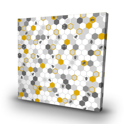 Beehive pattern - 32"x32" art on canvas