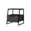 Aires Modern Bedside Table | 45 x 40 x 50 cm | Drop Door Cabinet with Metal Frame-1957490333