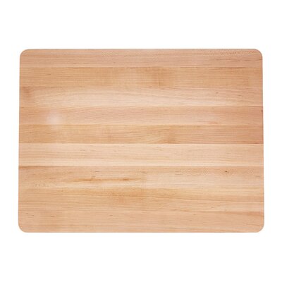 John Boos Maple Wood Chop N Slice Reversible Cutting Board & Block Natural Cream -  213 + BWC-3