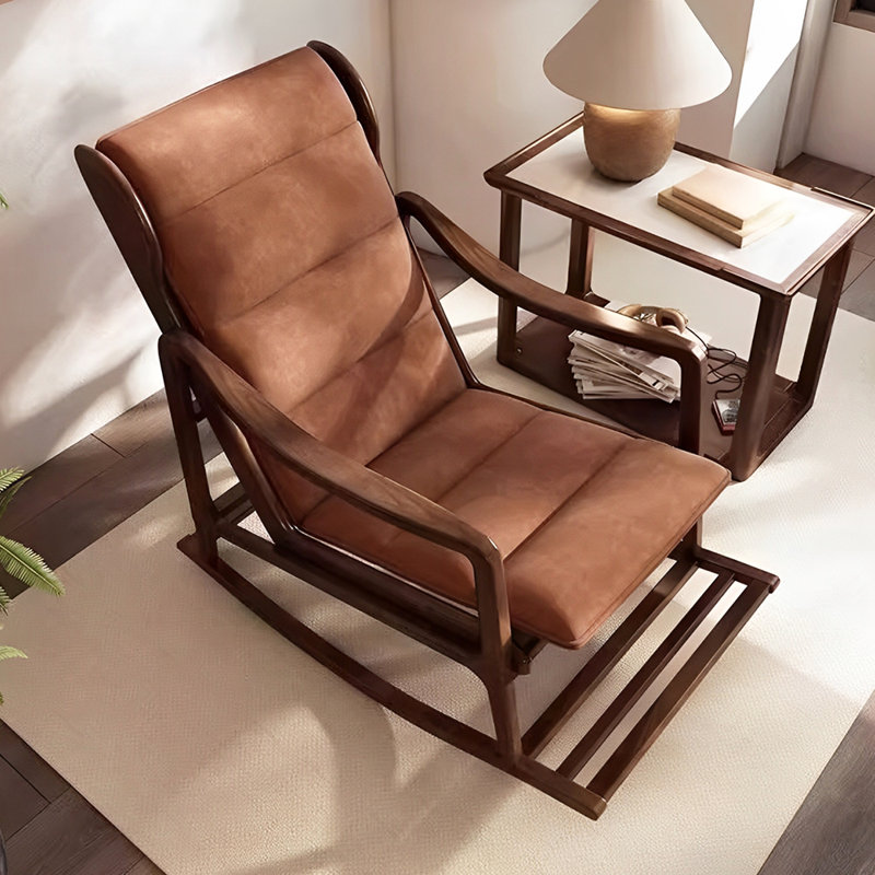 Chaise berçante en bois massif Modern Modern