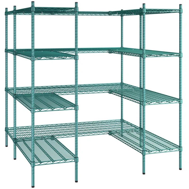 Ensemble de rayonnage à 4 étages Regent NSF Green Epoxy, Vert