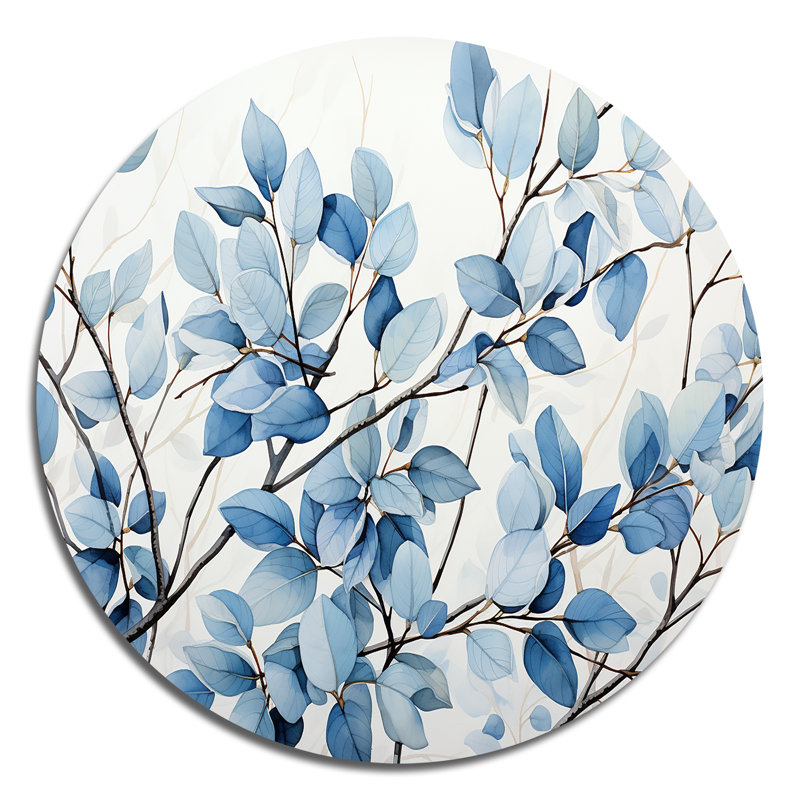 Orrington - Art mural floral rond en métal, H 16 po x l 16 po