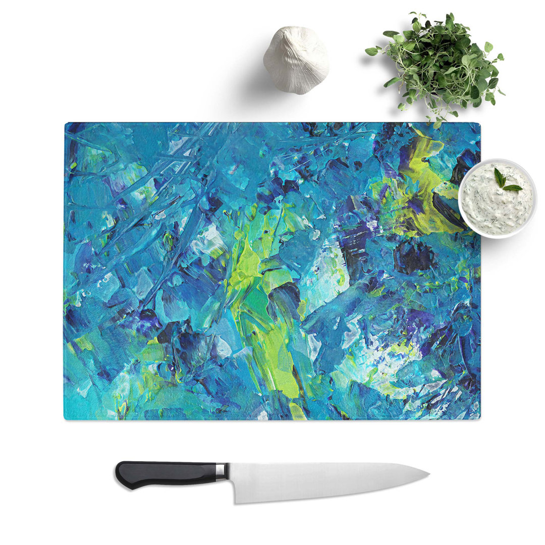 Tempered Glass Way of Life in Abstract Chopping Board