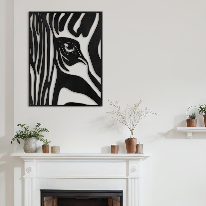 Wall Decor Metal, Black, 18" H x 12" W x 0.05" D