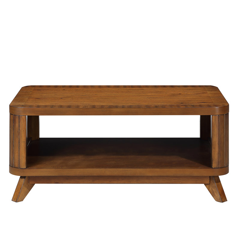 Table basse rectangulaire en bois pour le salon (table basse incluse, sans chaises), Noyer