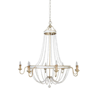 Lustre empire 8 lumières de style bougie Corinna