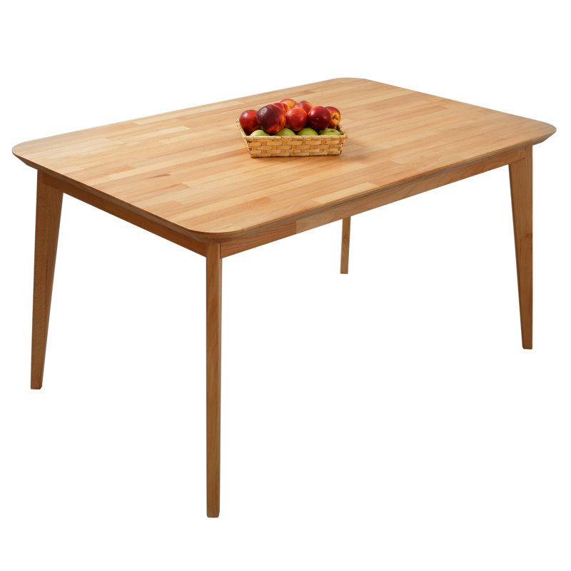Dantzler solid wood dining table, H75 x L140 x W90cm, Beech Heartwood