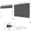 118" L Manual Retractable Awning For Patio Balcony Courtyard-108468690-108468692