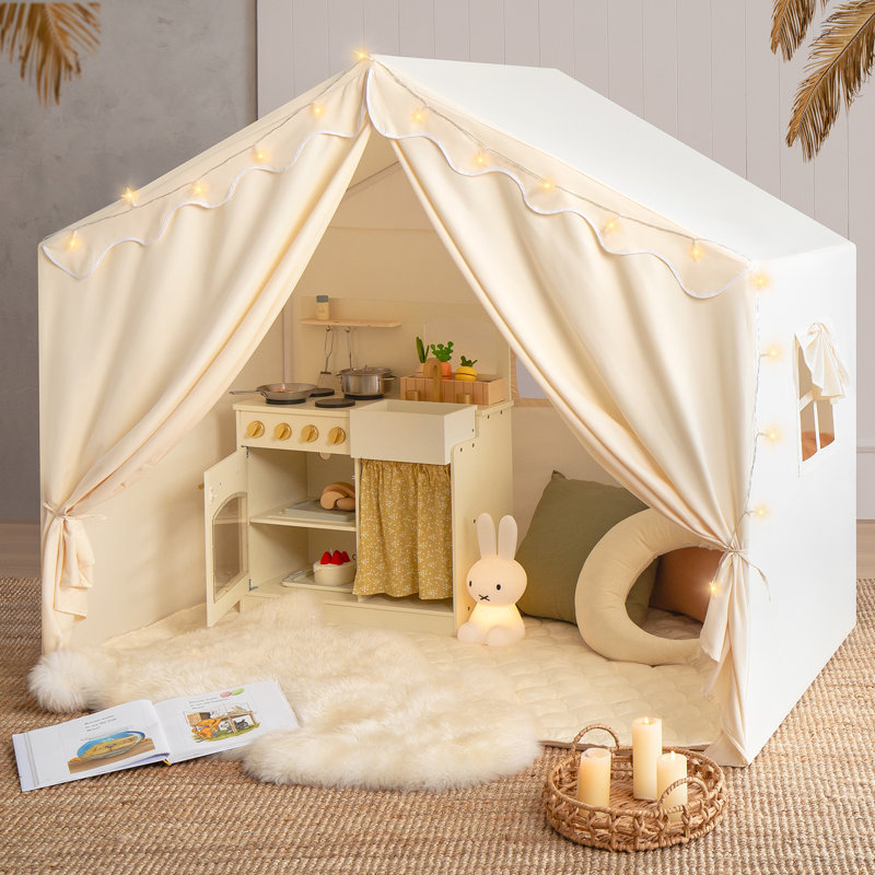 Tiny Land® Kids Tent – Large Cozy Tent with Star Lights