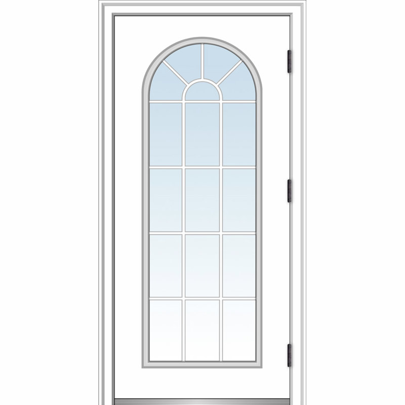 Porte d'entrée avant en verre transparent, S'ouvre à gauche vers l'extérieur, H 80 po x l 32 po x P 1,75po, 4,56 po