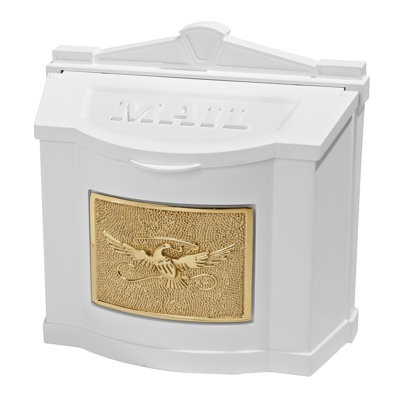 Wallmount Mailbox with Brass Accent