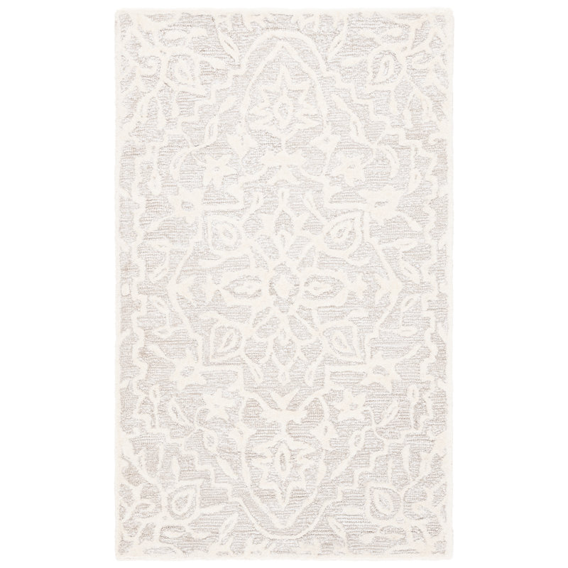 Duveen Hand Tufted Performance Floral Rug, Rectangle 3' x 5'