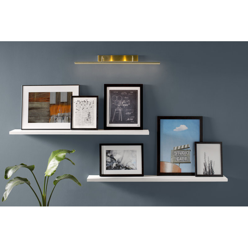 Dimmable Wall Mounted Picture Light, Satin Brass