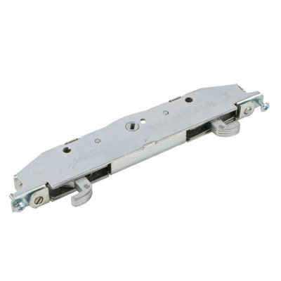 Vanguard Sliding Patio Door Mortise Lock, Two-Point Steel Replacement Lock, 7-11/16 in Hole Spacing, 1/2 in Width, Compatible with Vanguard Double-Hook Mortise Lock