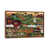 Toile avec cadre en bois brun classique
