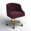 Chaise de travail en velours Doreen-1230664780