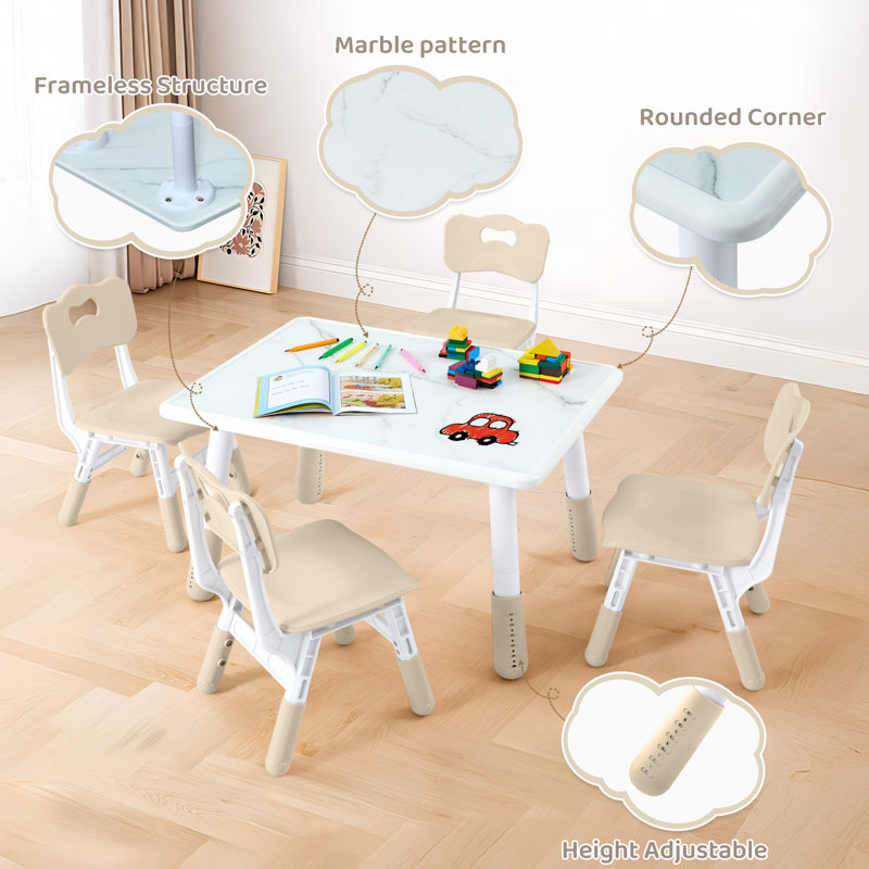 Toddler Table and 4 Chairs Set