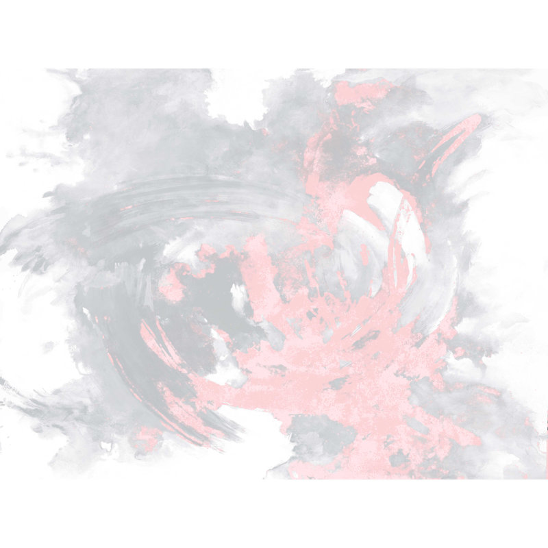Rose et rosé tourbillon abstrait - peinture sur toile tendue, H 12 po x l 16 po