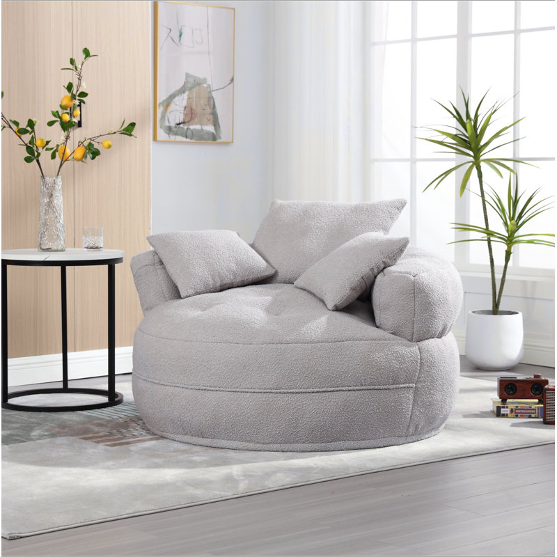 Canapé-lit simple Chenille, Boucle gris
