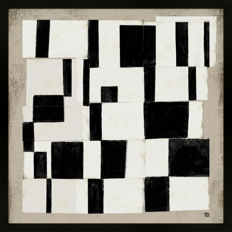 Tableau Quantic Game par Studio M - peinture encadrée, Cadre noir, H 30 po x l 30 po x P 1,25 po