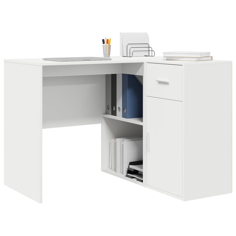 Corner Desk 102X88x75 Cm Engineered Wood, White