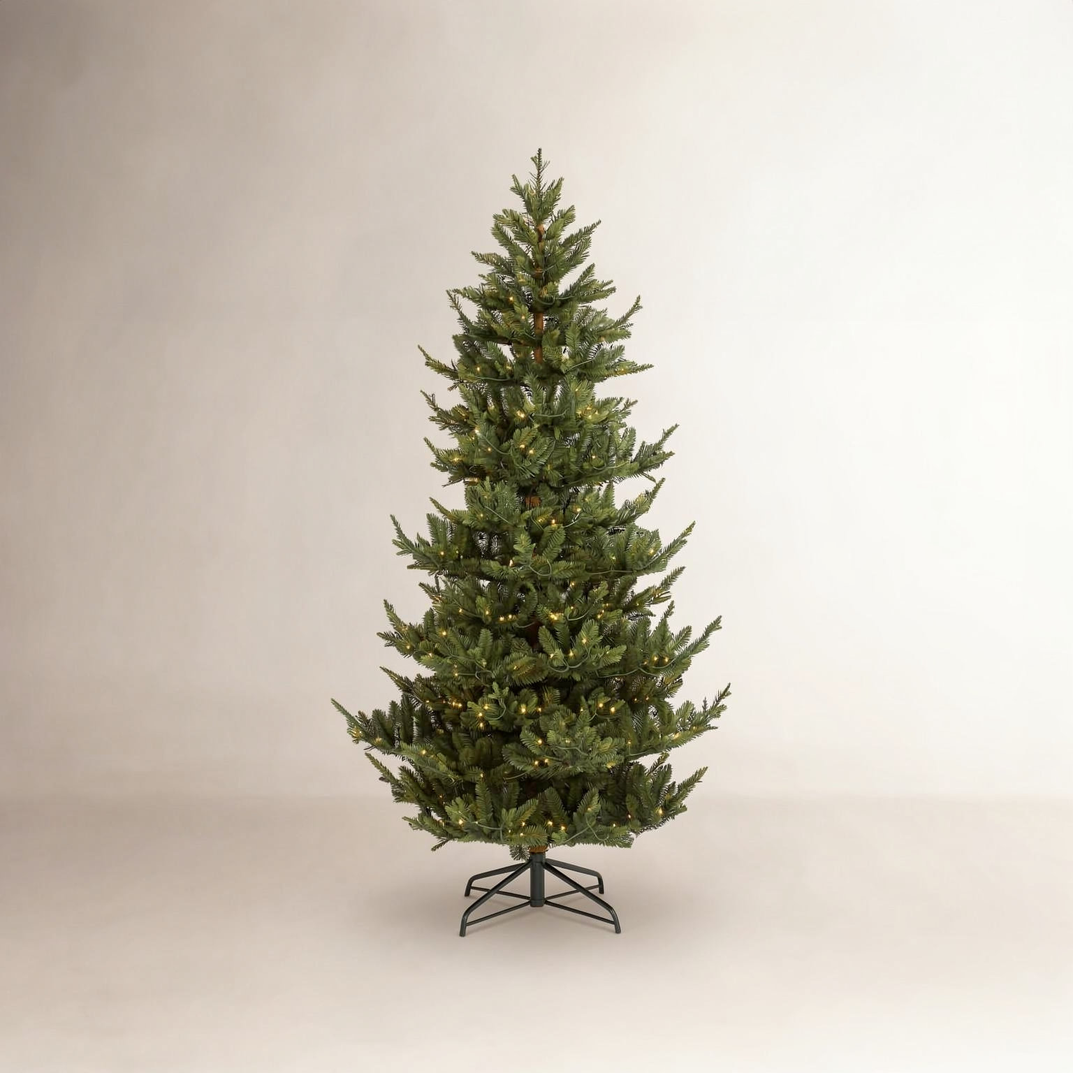 Mcdaniel Slim Flocked Pre-Lit Fir Christmas Tree, 7.5'