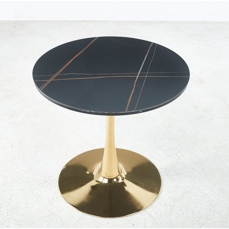 Table basse circulaire, Noir