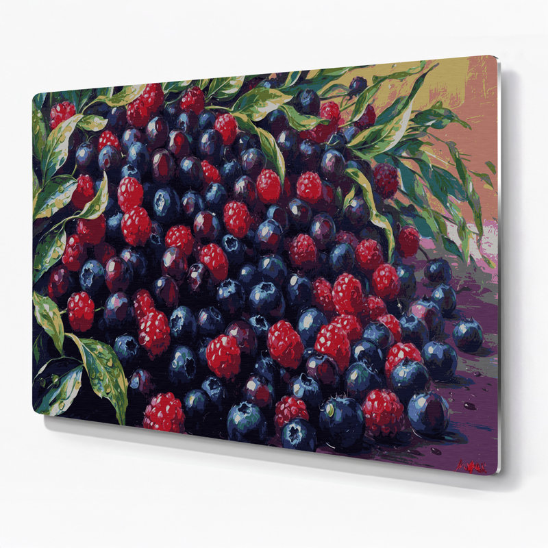 Art mural en métal «Fruit Boysenberry», H 16 po x l 20 po
