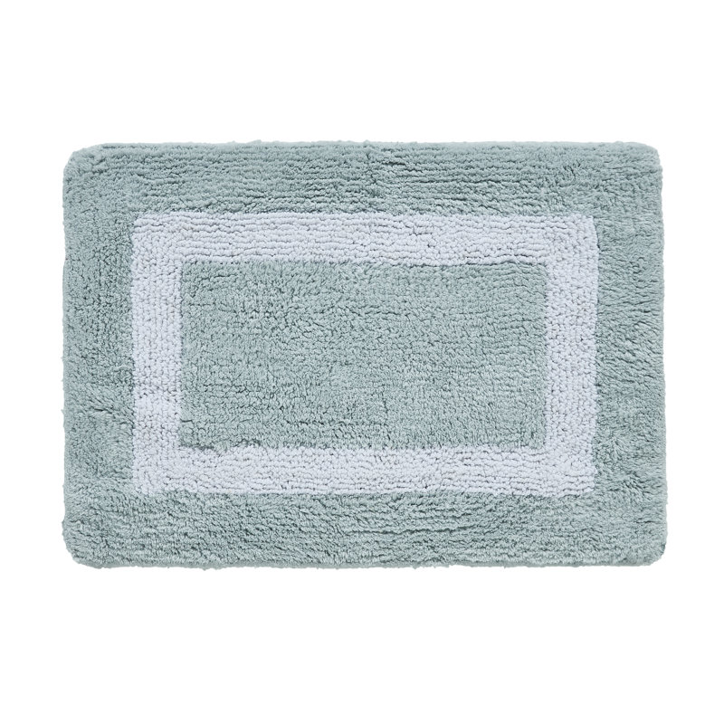 Hotel Premium 100% Cotton 6 Piece Bath Rug Sets with Race Track Pattern, Machine Washable, Absorbent & Tufted Weave Reversible Bath Mat for Bathroom