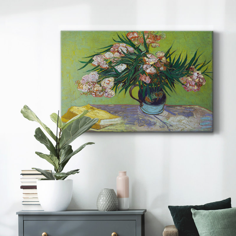 Oleanders-Toile tendue avec châssis, H 18 po x l 27 po
