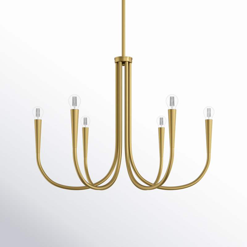 Catalena 6-Light Chandelier, Brass, 23" H x 30" W x 30" D