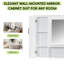 Armoire à pharmacie 36 po, armoire de rangement murale pour salle de bain, armoire murale moderne avec miroir, armoire à miroir avec 3 portes (ne pas inclure le meuble-lavabo)-2109611074