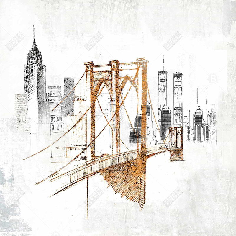 " Brooklyn Bridge Blurry Sketch "