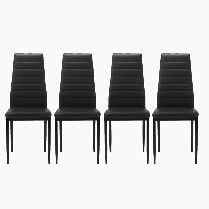 Chaise d'appoint rembourrée en cuir Keilly